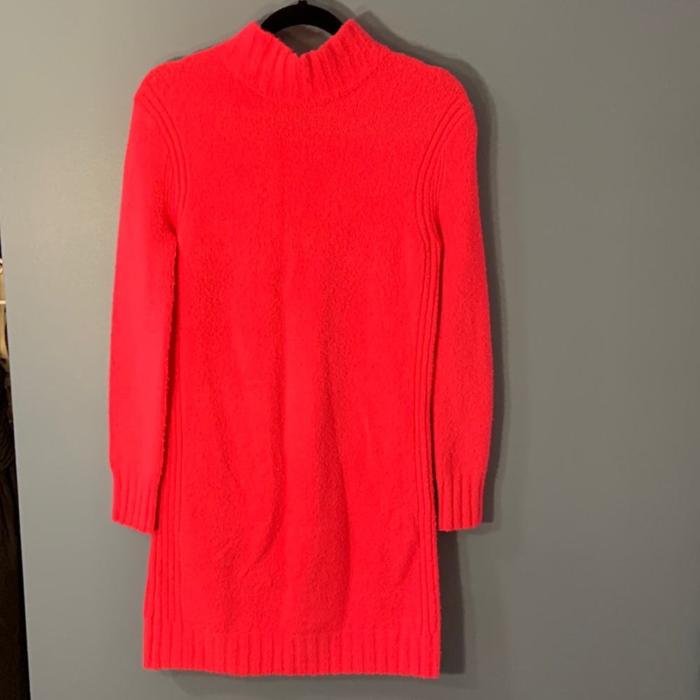 J. Crew bright pink sweater dress